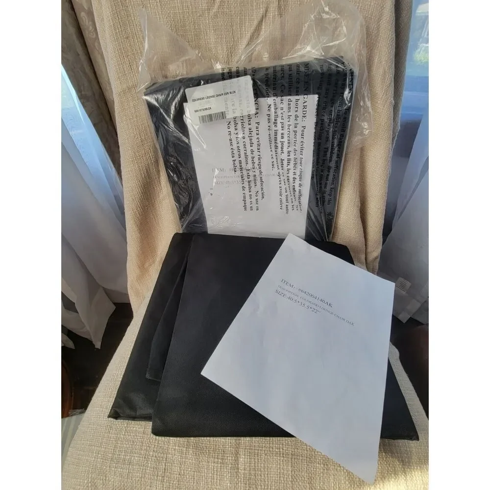 Restoration Hardware Outdoor Lounge Chair Cover In Black For Colorado Chair‎